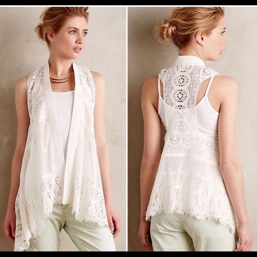 Anthropologie Lace Vest